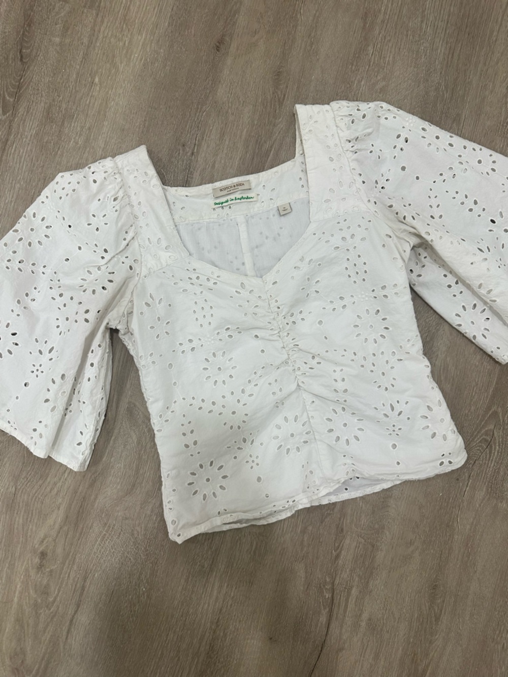 Scotch & Soda White Eyelet Top